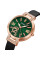 Женские классические часы Skmei 1977GNBK Green-Black с кожаным корешком