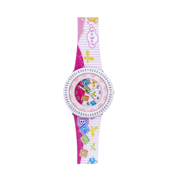 Детские часы Better 009 Happy Day White-Pink кварцевые силиконовый ремешок