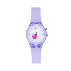 Дитячий годинник Better 011 Led Strawberries Purple фіолетовий силіконовий