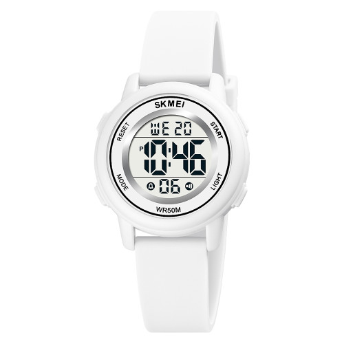 Детские электронные часы Skmei 1721WT White 5 ATM белые