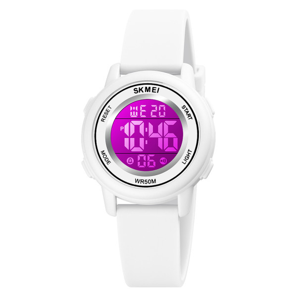 Дитячий електронний годинник Skmei 1721WT White 5 ATM білий