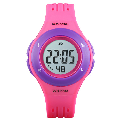 Дитячий електронний годинник Skmei 1455RSPL Purple з водозахистом 5 ATM