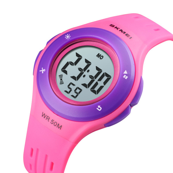Дитячий електронний годинник Skmei 1455RSPL Purple з водозахистом 5 ATM
