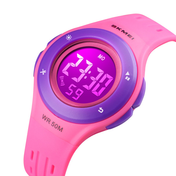 Дитячий електронний годинник Skmei 1455RSPL Purple з водозахистом 5 ATM
