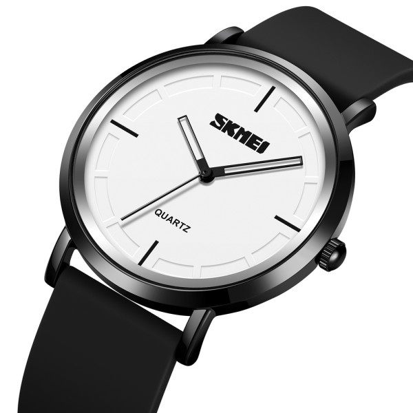 Наручные часы Skmei 2050BKWT Black-White унисекс каучуковый ремешок 3 ATM