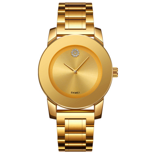 Жіночий годинник Skmei 2176GD Gold класичний кварцовий золотистий