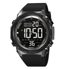 Мужские тактические часы Skmei 1845TN Titanium черные с подсветкой