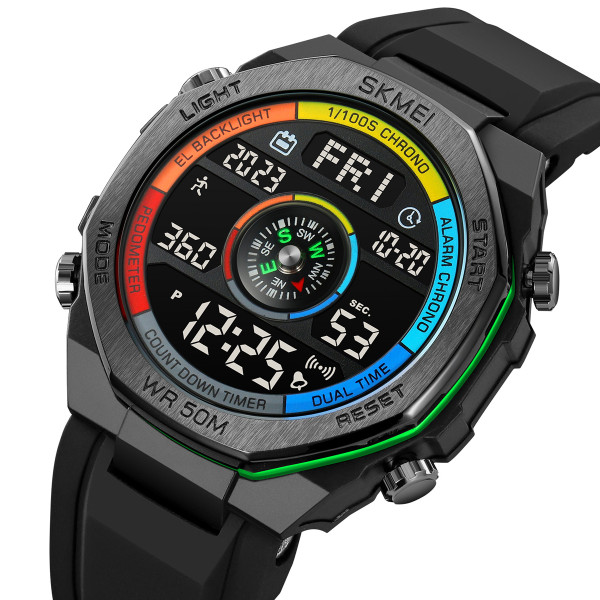 Мужские спортивные электронные часы Skmei 2209CLGN 5 ATM Colorful-Green