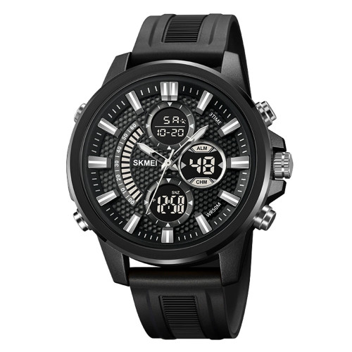 Мужские часы Skmei 2235BKBK Black спортивные каучуковые 5 ATM