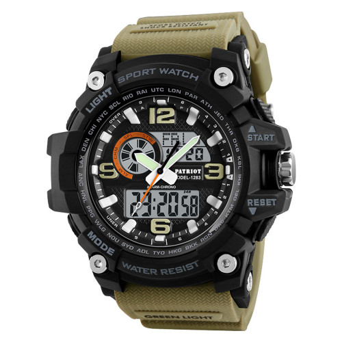 Годинник наручний Patriot 012KH Khaki тактичний водонепроникний 5 ATM