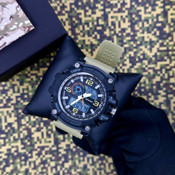 Годинник наручний Patriot 012KH Khaki тактичний водонепроникний 5 ATM