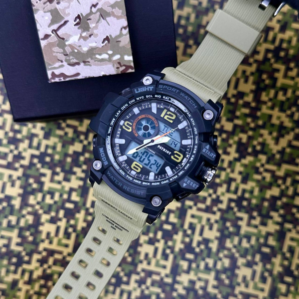 Годинник наручний Patriot 012KH Khaki тактичний водонепроникний 5 ATM
