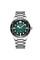 Мужские кварцевые часы Curren 8450 Silver-Green с металлическим браслетом