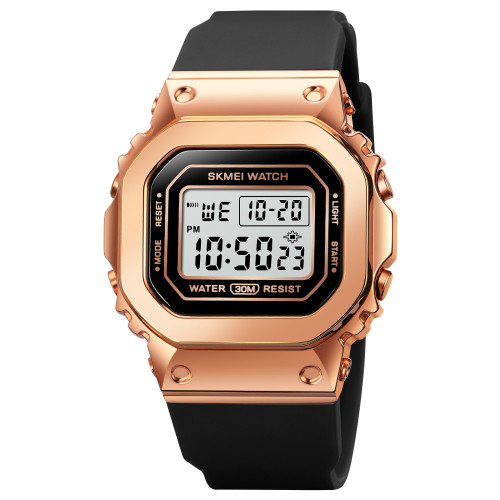Жіночий годинник Skmei 1796RGBK Rose Gold електронний каучуковий