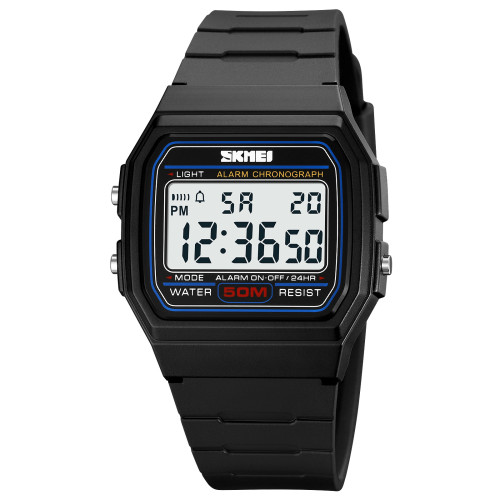 Мужские электронные часы Skmei 2042BKWT Black-White с водозащитой 5 ATM