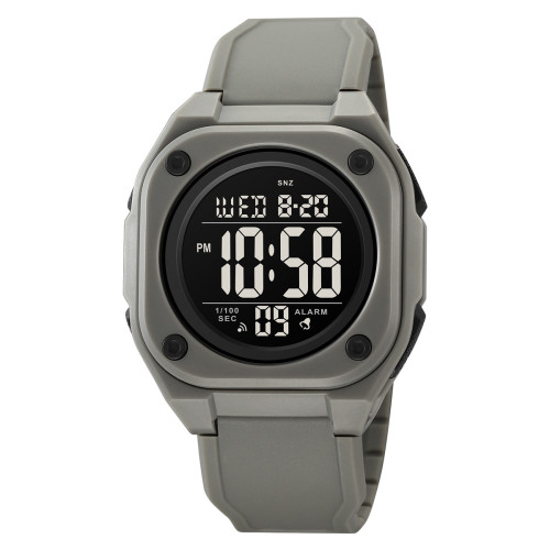 Мужские электронные часы Skmei 2160GY Grey с водозащитой 5 ATM
