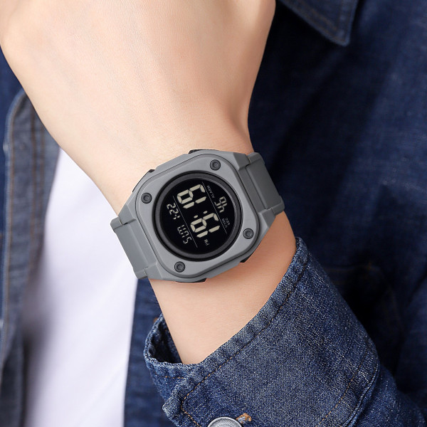 Мужские электронные часы Skmei 2160GY Grey с водозащитой 5 ATM