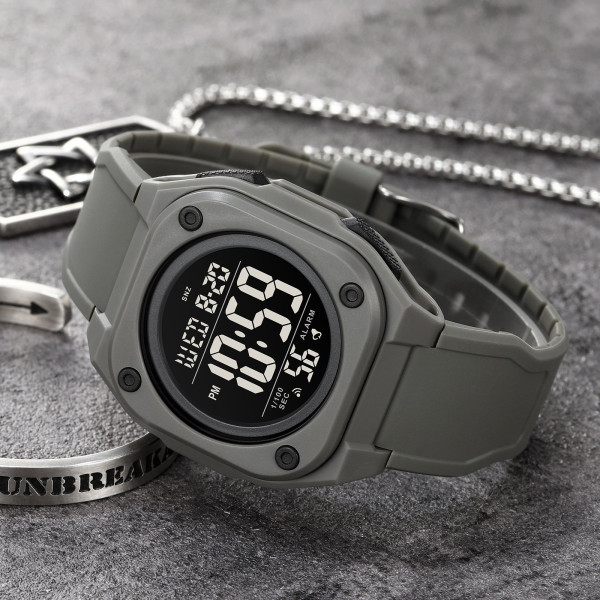 Мужские электронные часы Skmei 2160GY Grey с водозащитой 5 ATM