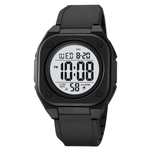 Чоловічий електронний годинник Skmei 2160BKWT Black-White водонепроникний 5 ATM
