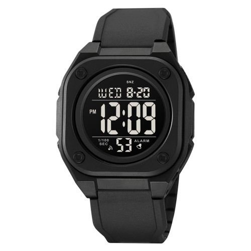 Мужские тактические электронные часы Skmei 2160BKBK Black 5 ATM