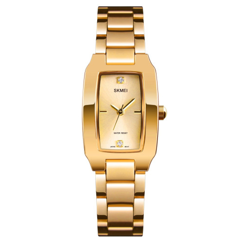 Жіночий кварцовий годинник Skmei 1400GD Gold із золотистим браслетом