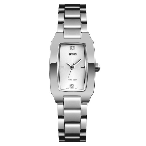 Женские часы Skmei 1400SI Silver кварцевые металлический браслет