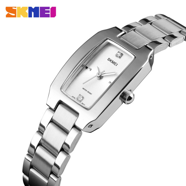 Женские часы Skmei 1400SI Silver кварцевые металлический браслет