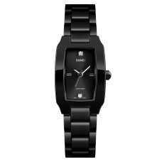 Женские классические часы Skmei 1400BK Black на металлическом браслете
