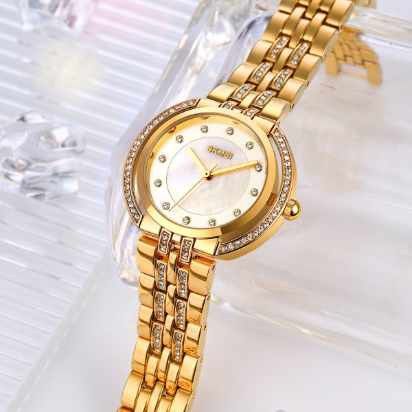Жіночий годинник Skmei 1979GD Gold кварцовий золотистий