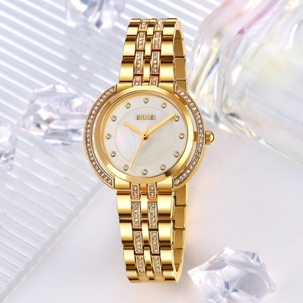 Жіночий годинник Skmei 1979GD Gold кварцовий золотистий