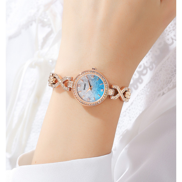 Женские кварцевые часы Skmei 2001BU Blue с синим циферблатом