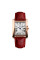 Жіночий кварцовий годинник Skmei 1085RD Red з шкіряним ремінцем