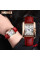 Жіночий кварцовий годинник Skmei 1085RD Red з шкіряним ремінцем