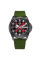 Чоловічий годинник Awarder Embroidery Black-Red Green Automatic 10ATM сапфір