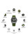 Чоловічий годинник Awarder Embroidery Black-Red Green Automatic 10ATM сапфір