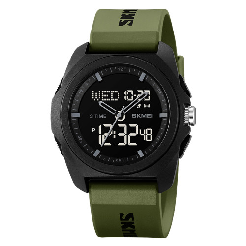 Тактичний чоловічий годинник Skmei 2199AG Army Green 5 ATM спортивний