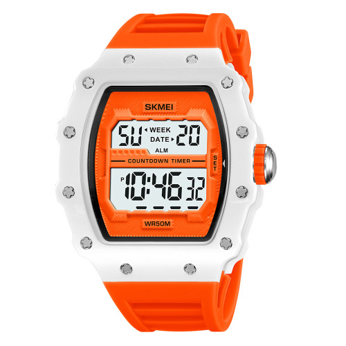 Чоловічий спортивний електронний годинник Skmei 2296OG Orange 5 ATM