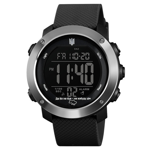 Мужские тактические часы Awarder 033 Black-Silver-Black 5 ATM