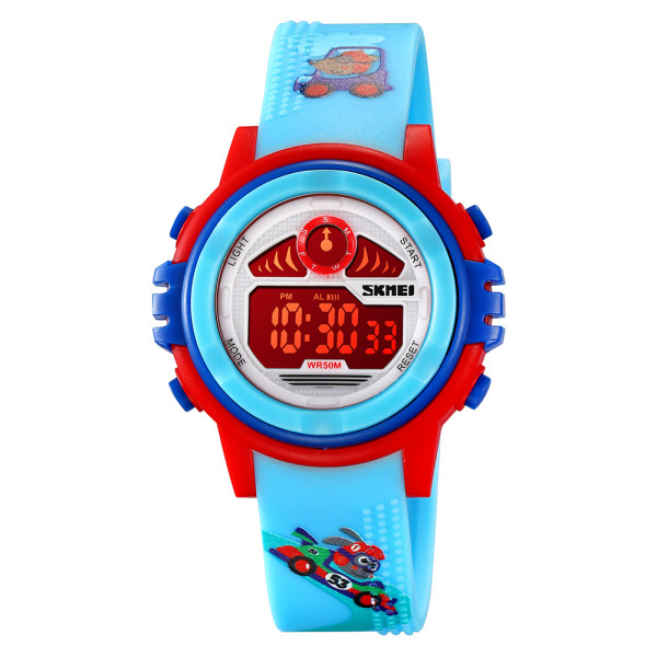 Детские спортивные часы Skmei 2266RA Racing электронные 5 ATM синие