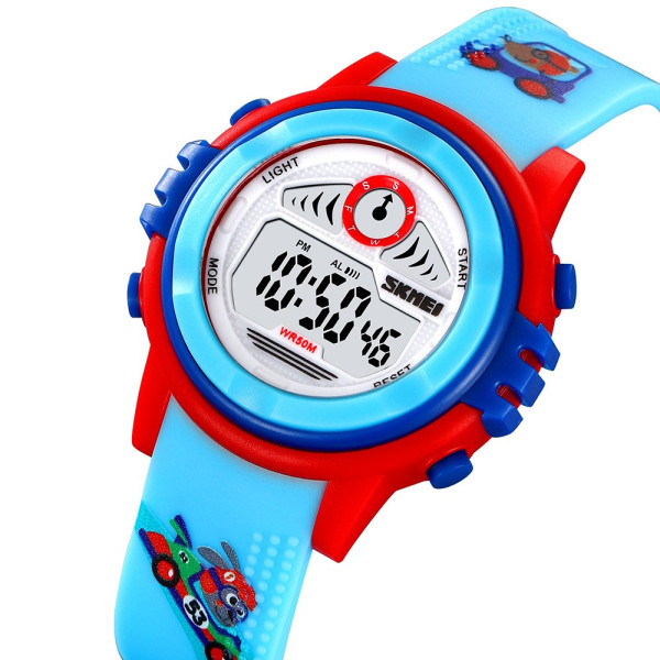 Детские спортивные часы Skmei 2266RA Racing электронные 5 ATM синие