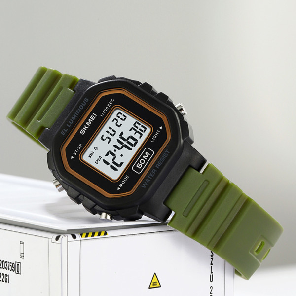 Женские спортивные часы Skmei 2326AG Army Green с водозащитой 5 ATM