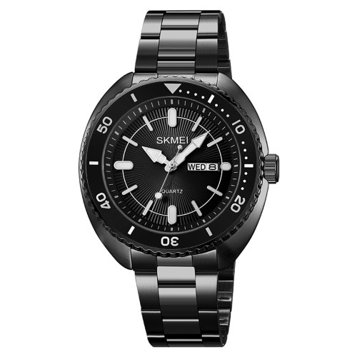 Чоловічий кварцовий годинник Skmei 2256BK Black металевий чорний