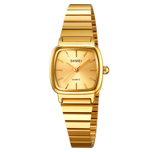 Женские часы Skmei 2292GD Gold кварцевые золотистые с минеральным стеклом