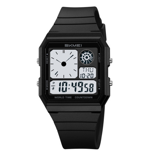 Годинник наручний Skmei 2347BKWT Black-White тактичний електронний