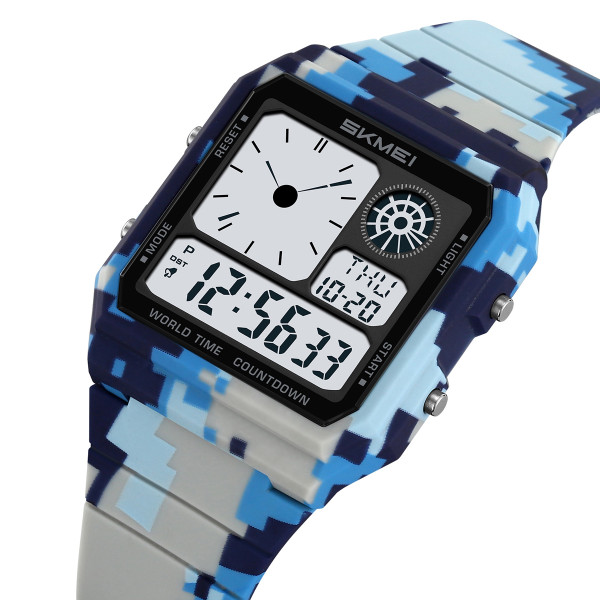 Часы наручные Skmei 2347CMBU Camo Blue тактические камуфляжные