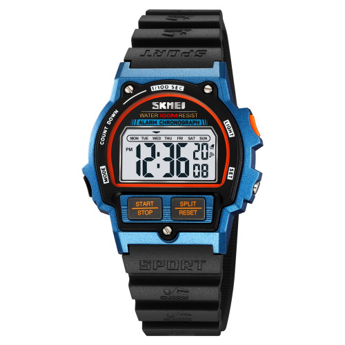 Наручний електронний годинник Skmei 2263BKBU Black-Blue з водозахистом 10 ATM