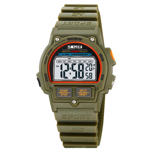 Тактические электронные часы Skmei 2263AG Army Green 10 ATM