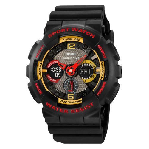 Чоловічий спортивний годинник Skmei 2118BKRD Black-Red 5 ATM