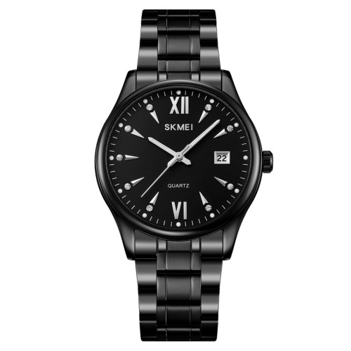 Мужские кварцевые часы Skmei 2158BKBK All Black с металлическим браслетом