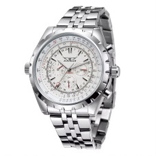 Мужские механические часы Jaragar 6905 Silver-White серебристые с белым